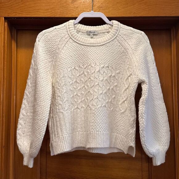Madewell Cream Wool Blend Soft Thick Sweater Women’s Small - Picture 1 of 7